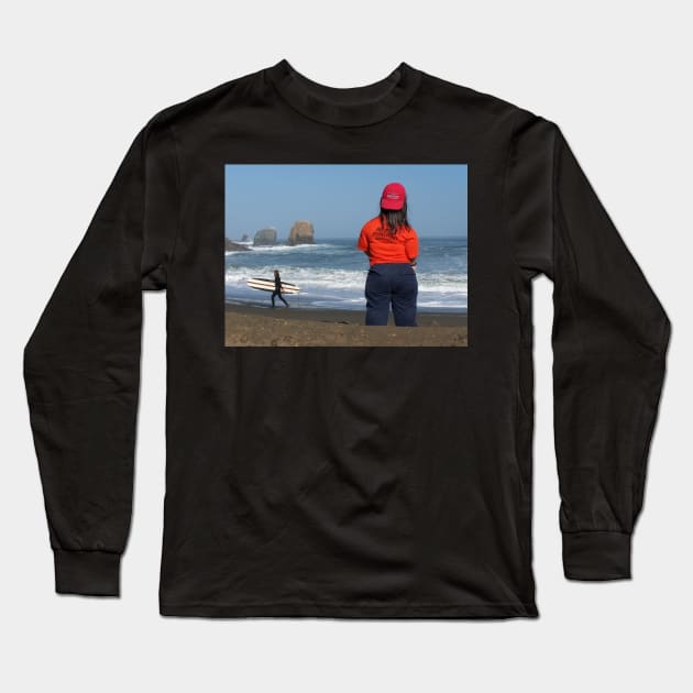 At the Beach Long Sleeve T-Shirt by Bierman9